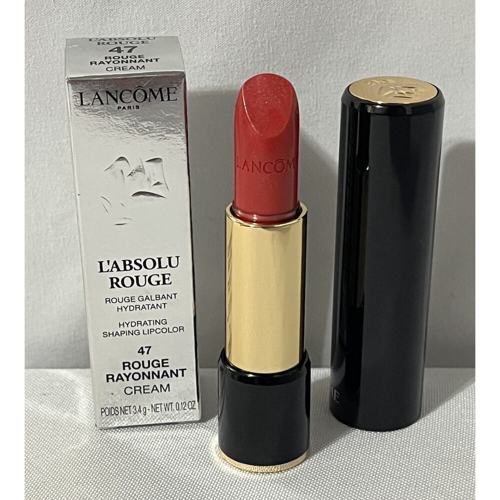 Lancome L’ABSOLU ROUGE Lipstick 47 ROUGE RAYONNANT Cream 3.4g / .12 Oz